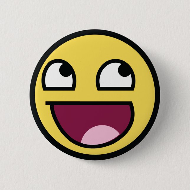 Badge Rond 5 Cm Bouton d'Awesomeface (Devant)