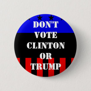 Badge Rond 5 Cm Bouton de 2016 campagnes (aucun Clinton ou atout)