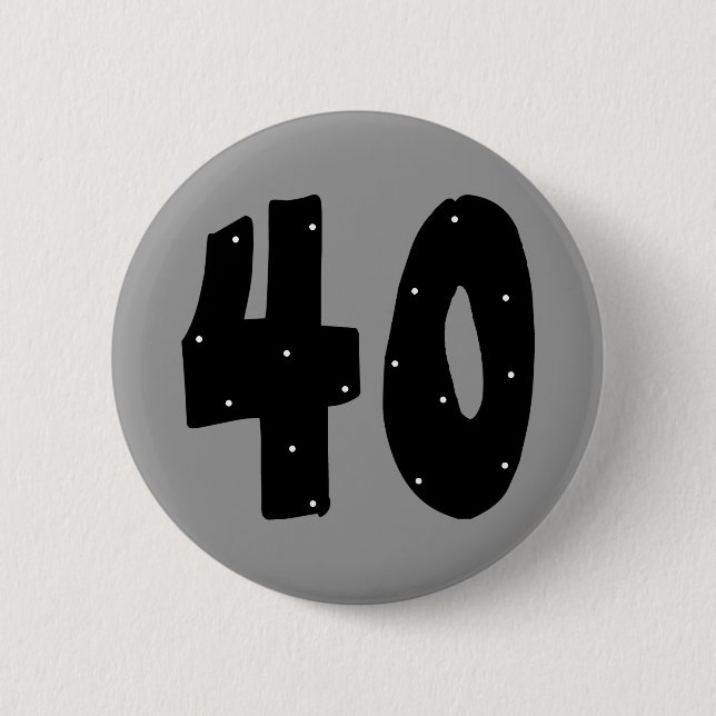 Badge Rond 5 Cm bouton de 40 anniversaires (Devant)