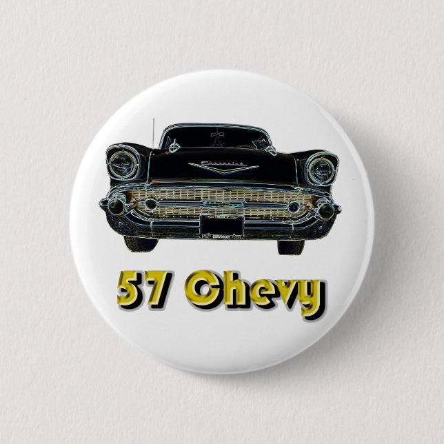 Badge Rond 5 Cm Bouton de 57 Chevy (Devant)