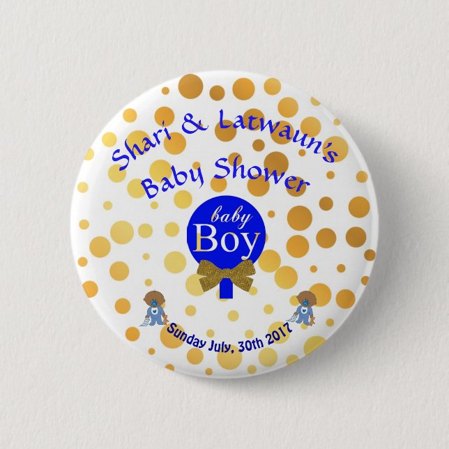 Badge Rond 5 Cm bouton de baby shower (Devant)
