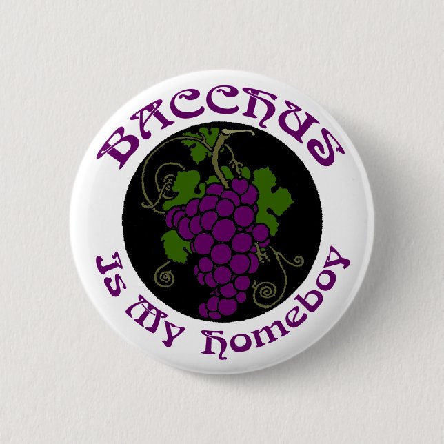 Badge Rond 5 Cm Bouton de "BACCHUS" (Devant)