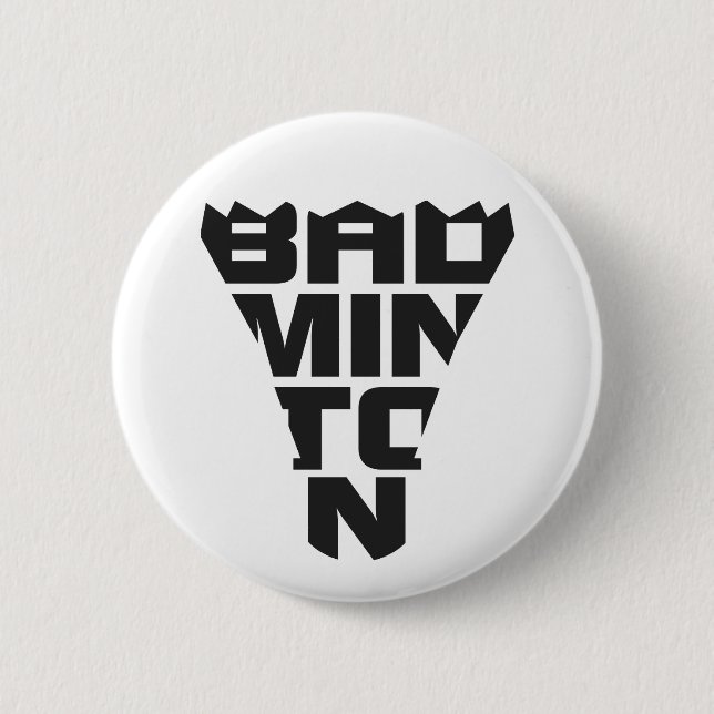 Badge Rond 5 Cm Bouton de badminton (Devant)