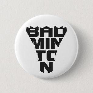 Badge Rond 5 Cm Bouton de badminton