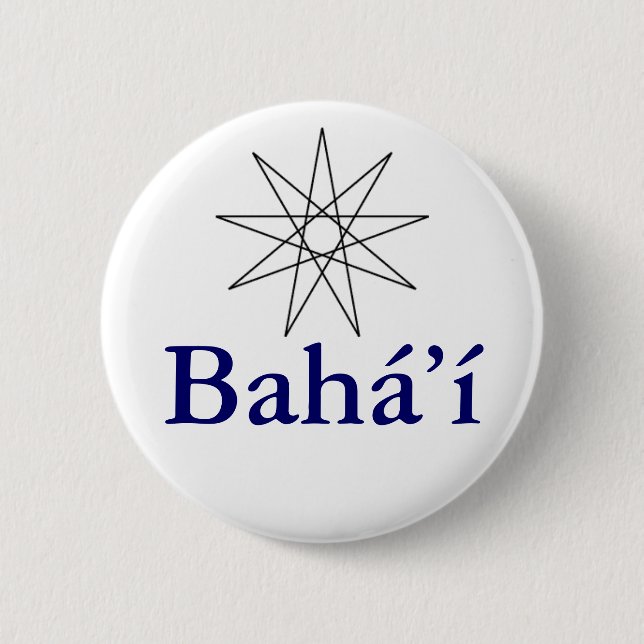 Badge Rond 5 Cm Bouton de Baha'i (Devant)