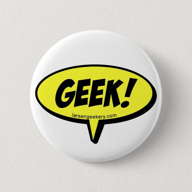 Badge Rond 5 Cm Bouton de ballon de mot de geek (Devant)