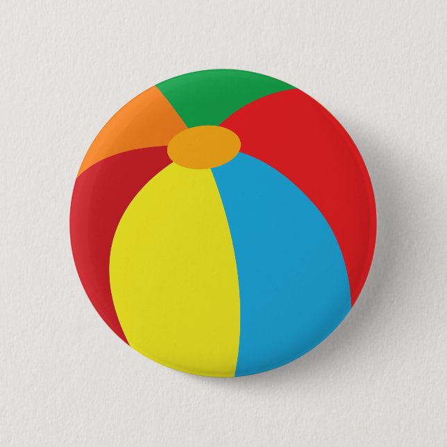 Badge Rond 5 Cm Bouton de ballon de plage (Devant)