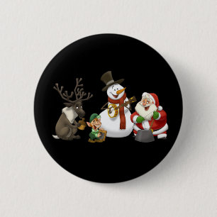Badge Rond 5 Cm Bouton de bande de cruche de Noël