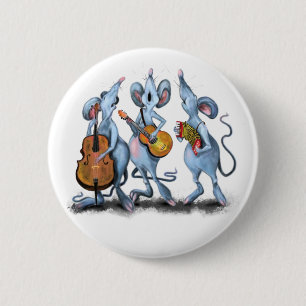 Badge Rond 5 Cm Bouton de bande de souris amusant - Happy Music