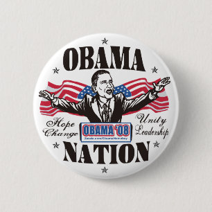 Badge Rond 5 Cm Bouton de bande dessinée de nation d'Obama