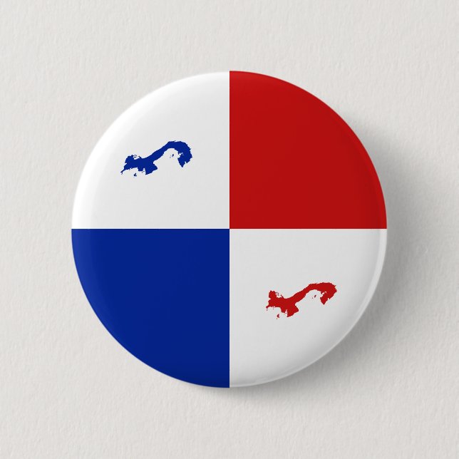 Badge Rond 5 Cm Bouton de bannière du Panama Fisheye (Devant)