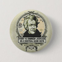 Bouton de banque centrale d'Andrew Jackson