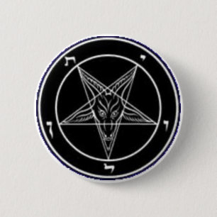 Badge Rond 5 Cm Bouton de Baphomet