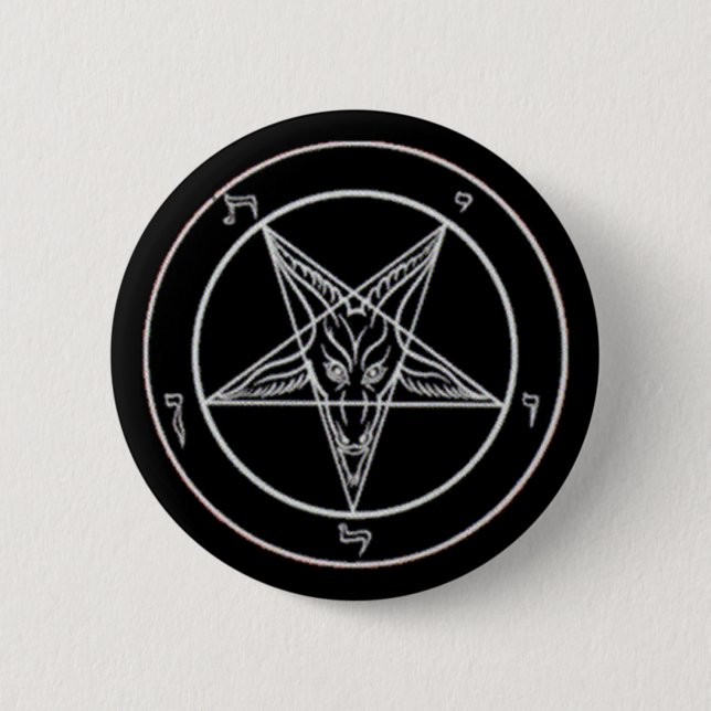 Badge Rond 5 Cm Bouton de Baphomet (Devant)
