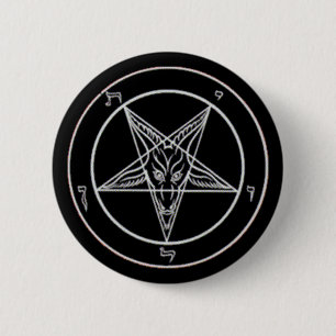 Badge Rond 5 Cm Bouton de Baphomet