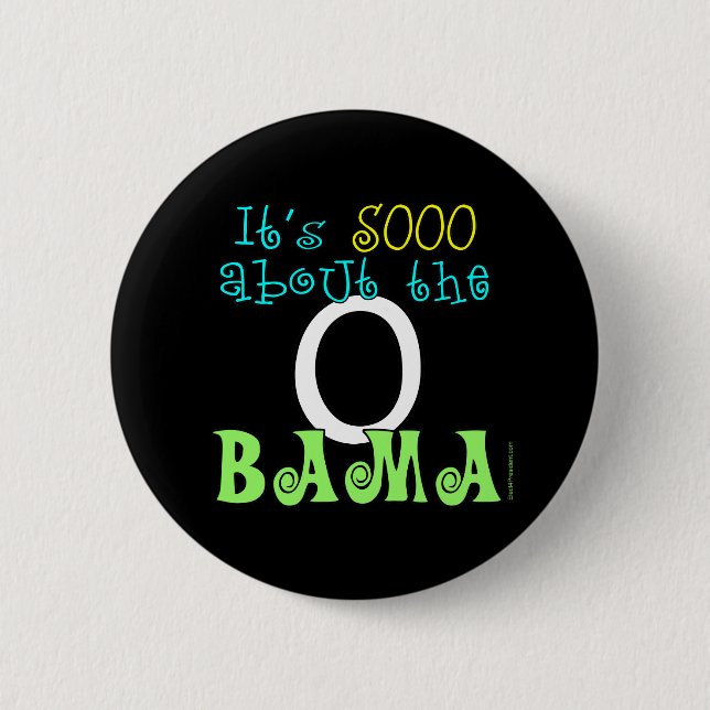 Badge Rond 5 Cm Bouton de Barack Obama (Devant)