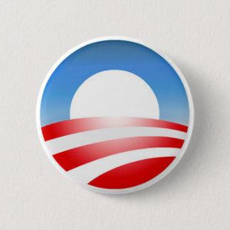 Badge Rond 5 Cm Bouton de Barack Obama "O"