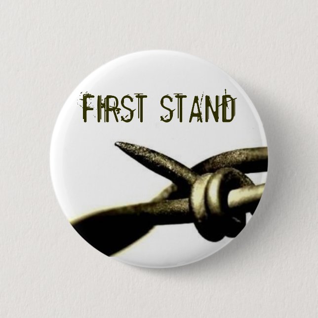 Badge Rond 5 Cm Bouton de Barbwire (Devant)