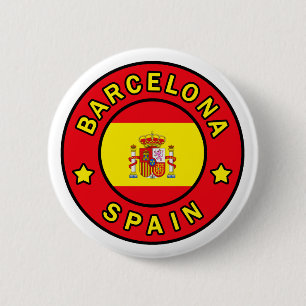 Badge Rond 5 Cm Bouton de Barcelone Espagne