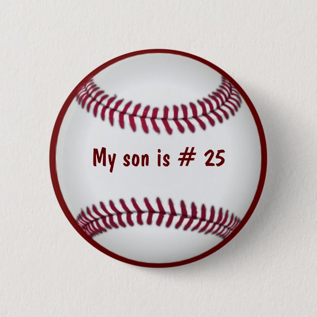 Badge Rond 5 Cm Bouton de base-ball (Devant)