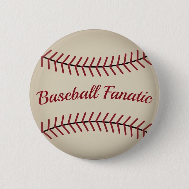 Badge Rond 5 Cm Bouton de baseball  (Devant)