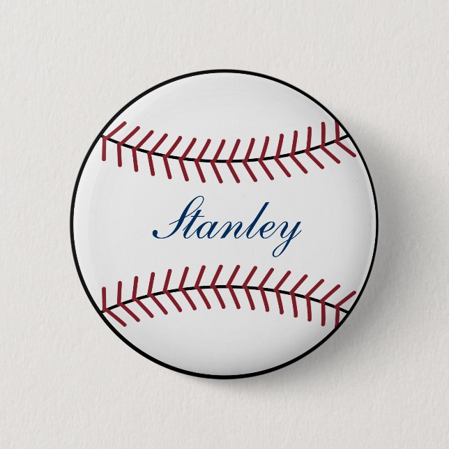 Badge Rond 5 Cm Bouton de baseball personnalisé (Devant)