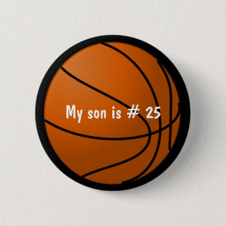 Badge Rond 5 Cm Bouton de basket-ball