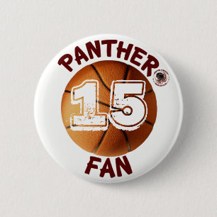 Badge Rond 5 Cm Bouton de basket-ball de fan de panthère