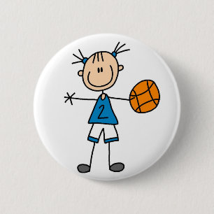 Badge Rond 5 Cm Bouton de basket-ball de sport
