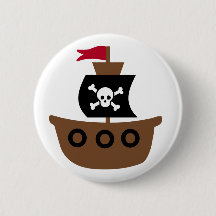 Bouton de bateau de pirate
