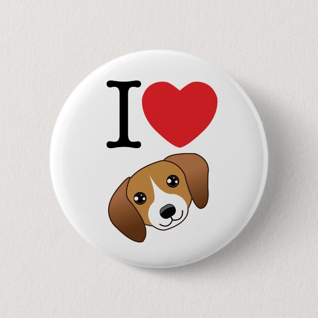 Badge Rond 5 Cm Bouton de beagle (Devant)