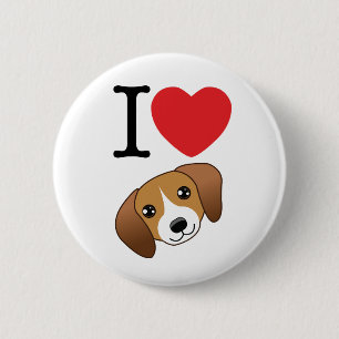 Badge Rond 5 Cm Bouton de beagle
