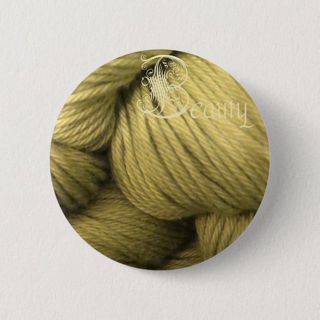 Badge Rond 5 Cm bouton de beauté, soie verte (Devant)