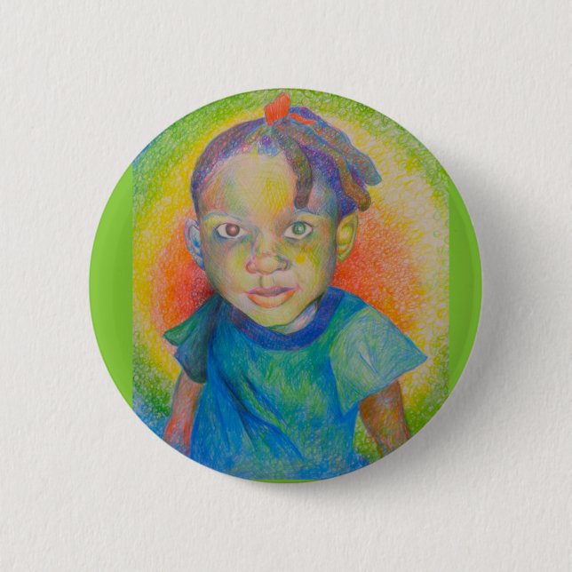 Badge Rond 5 Cm Bouton de bébé d'arc-en-ciel (Devant)