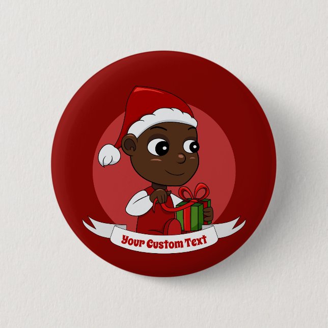 Badge Rond 5 Cm Bouton de bébé de Noël mignon (Devant)