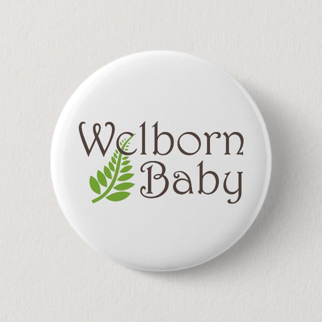 Badge Rond 5 Cm Bouton de bébé de Welborn (Devant)
