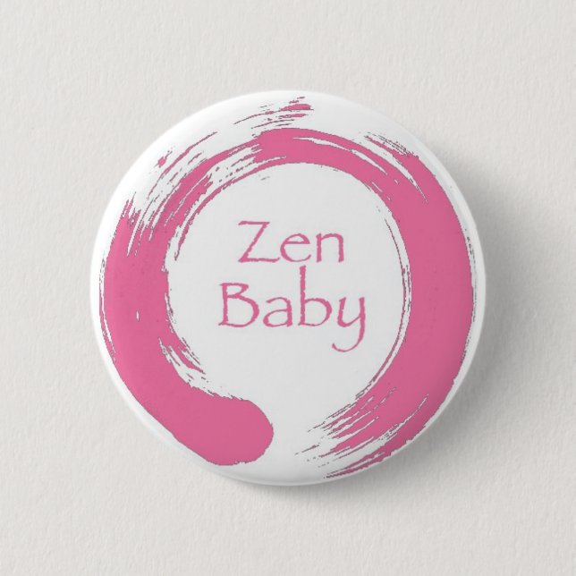 Badge Rond 5 Cm Bouton de bébé de zen (Devant)