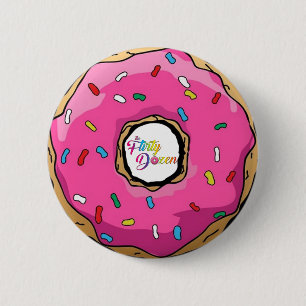 Badge Rond 5 Cm Bouton de beignet de FD
