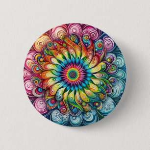 Badge Rond 5 Cm Bouton de belle couleur arc-en-ciel