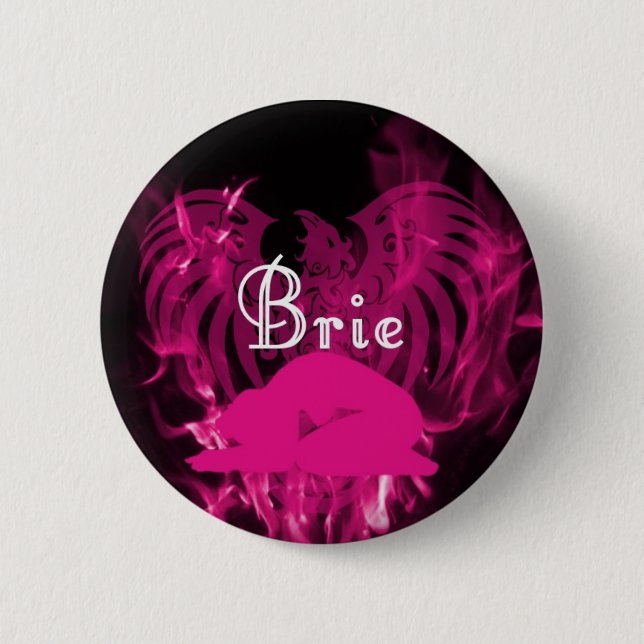 Badge Rond 5 Cm Bouton de Bennett de brie (Devant)