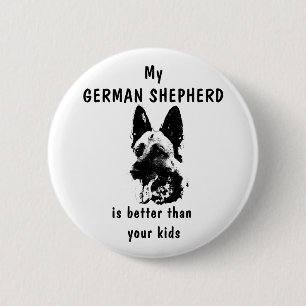 Badge Rond 5 Cm Bouton de berger allemand