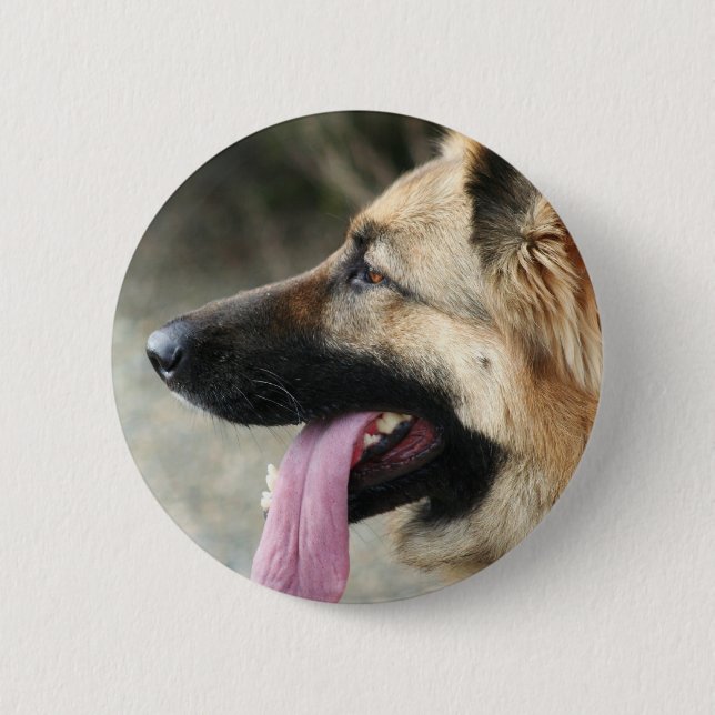 Badge Rond 5 Cm Bouton de berger allemand (Devant)