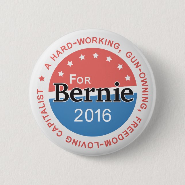 Badge Rond 5 Cm Bouton de Bernie 2016 (Devant)
