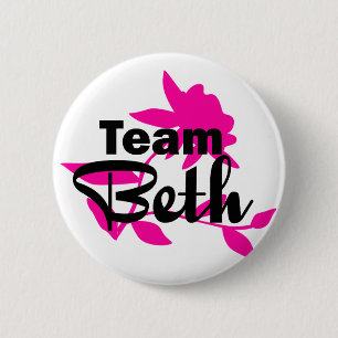 Badge Rond 5 Cm Bouton de Beth d'équipe