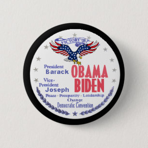 Badge Rond 5 Cm Bouton de billet d'Obama Biden
