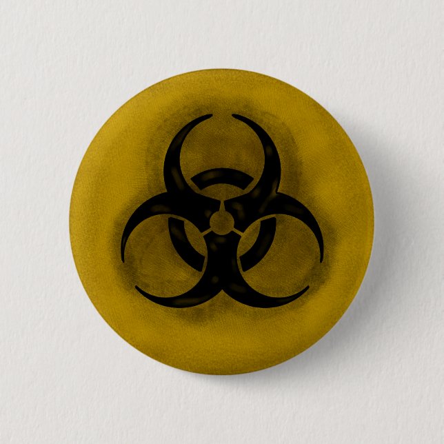 Badge Rond 5 Cm Bouton de Biohazard de zombi (Devant)