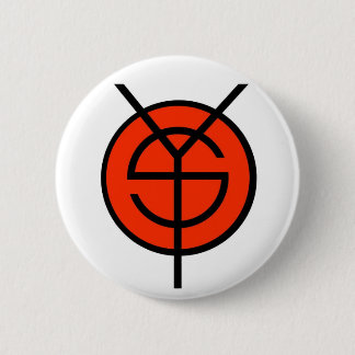 Badge Rond 5 Cm Bouton de blanc de YOS