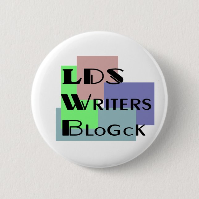 Badge Rond 5 Cm Bouton de Blogck d'auteurs de LDS (Devant)