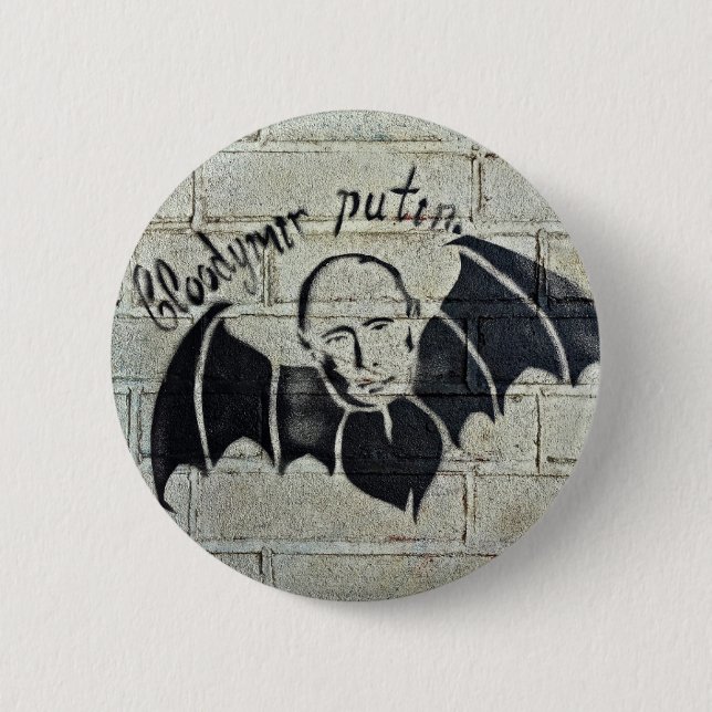 Badge Rond 5 Cm Bouton de Bloodymir Poutine (Devant)