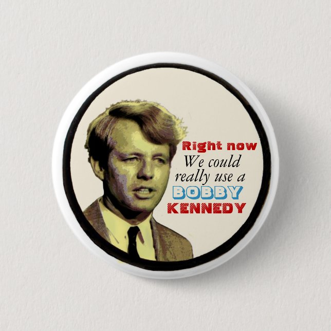 Badge Rond 5 Cm Bouton de Bobby Kennedy (Devant)